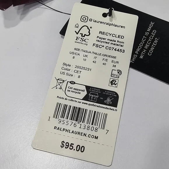 Lauren Ralph Lauren Striped Ring Bandeau Bikini Top - Picture 7 of 9